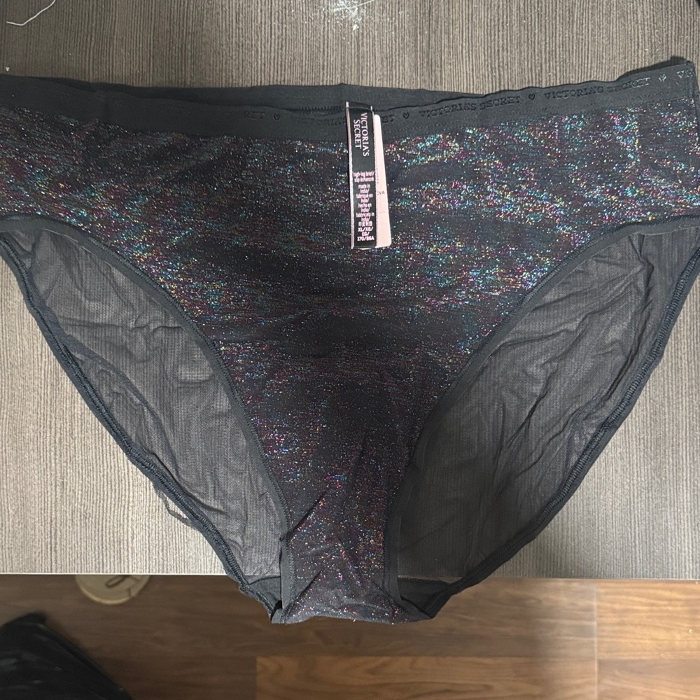 NWT Victoria's Secret Sparkle High Leg Brief Panties